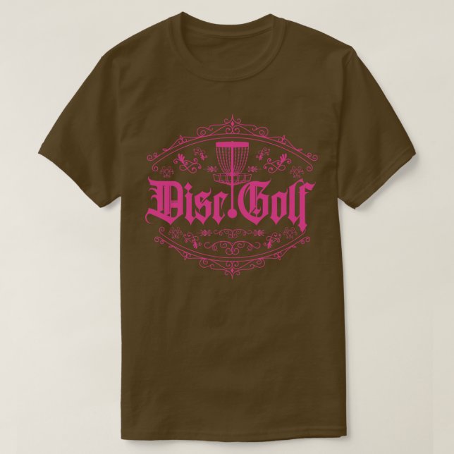 T-shirt Disque Golf Classic Player Rose (Design devant)