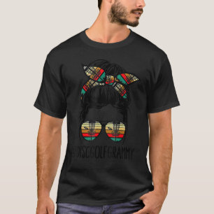 T-shirt Disque Golf Grammy Life Messy Bun Lunettes Disque