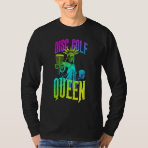 T-shirt Disque Golf Queen Statue Gothique De Liberty Squel