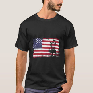 T-shirt Disque Golf Usa Drapeau Golf