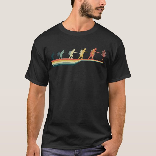 T-shirt Disque Golf Vintage Retro (Devant)