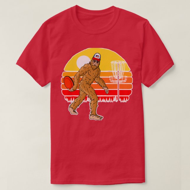 T-shirt Disque Retro Golf Bigfoot Vintage Disque (Design devant)