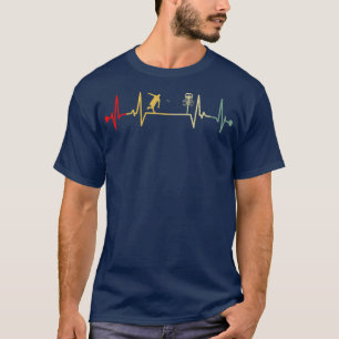 T-shirt Disque vintage Golf Retro Heartbeat Funny Disque G