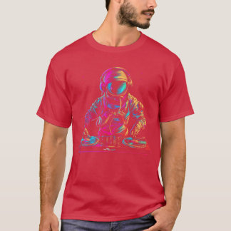 T-shirt Disque vinyle de musique house EDMechno Space DJ A