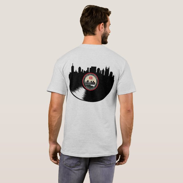 T-shirt Disque vinyle LRN Skyline (Dos entier)