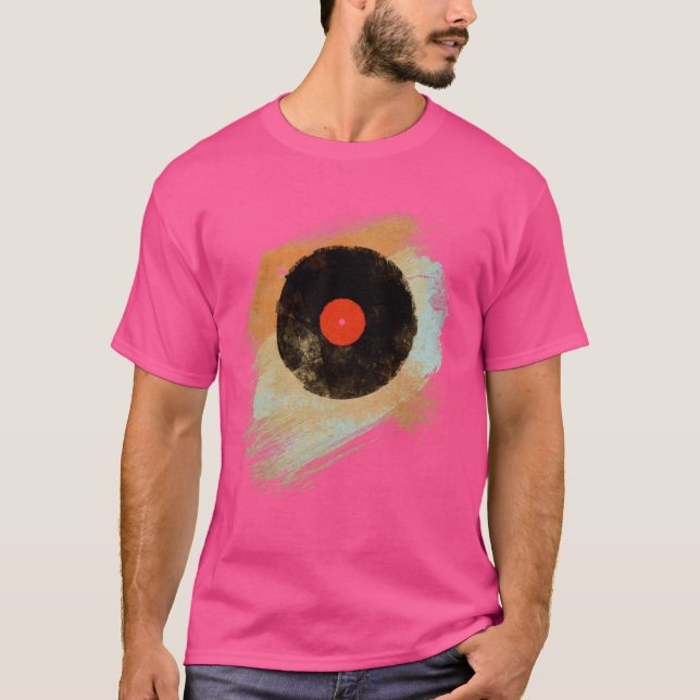 T-shirt Disque Vinyle Rétro Disques Vinyles Moderne Grunge (Devant)