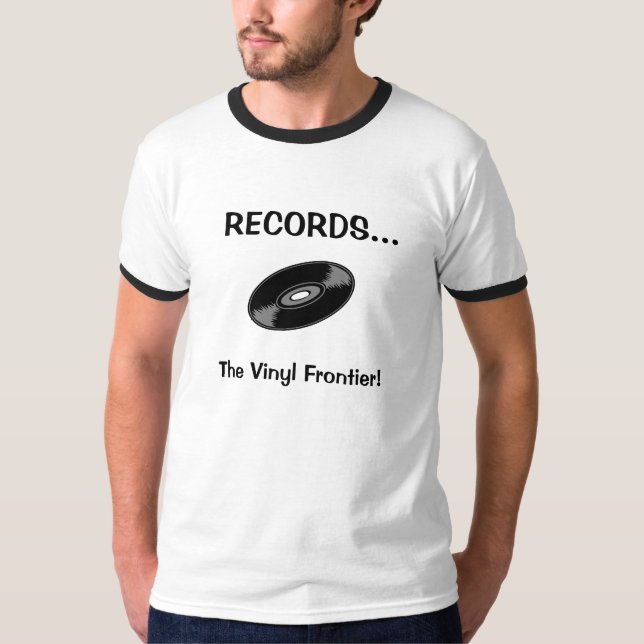T-shirt DISQUES… La frontière de vinyle ! (Devant)