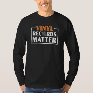 T-shirt Disques vinyles matière platine de lecture musique