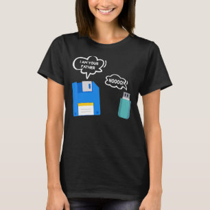 T-shirt Disquette Disant Informatique Tech Usb Père