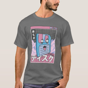 T-shirt Disquette Happy Digital Japon Style Otaku Anime
