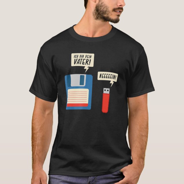 T-shirt Disquette Ich Bin Dein Vater Stick Usb Prochaine G (Devant)