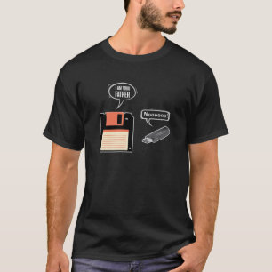 T-shirt Disquette USB Je suis votre père Geek d'ordinateur