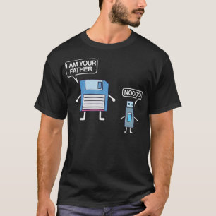 T-shirt Disquette USB Je suis votre père Geek d'ordinateur