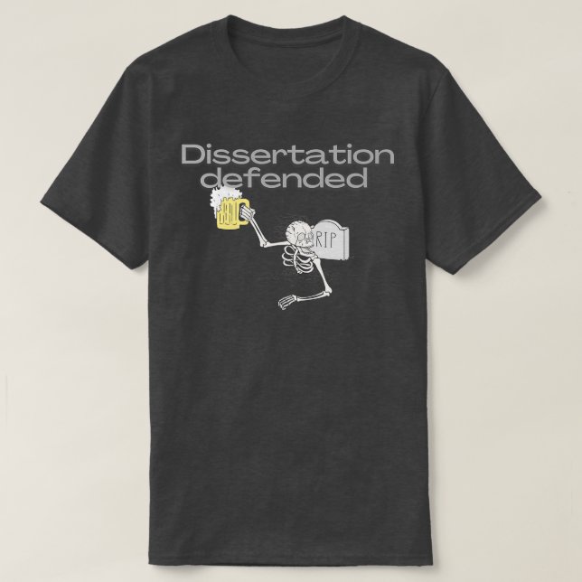 T-shirt Dissertation défendue 10 (Design devant)