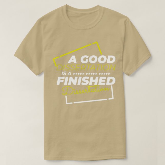 T-shirt Dissertation finie Doctorat cadeau étudiant2 (Design devant)