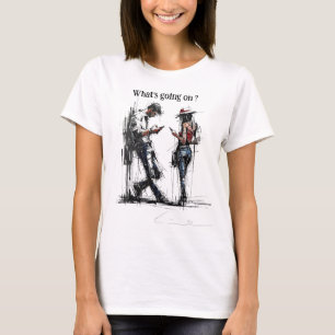 T-shirt Distance de défilement de conversation silencieuse