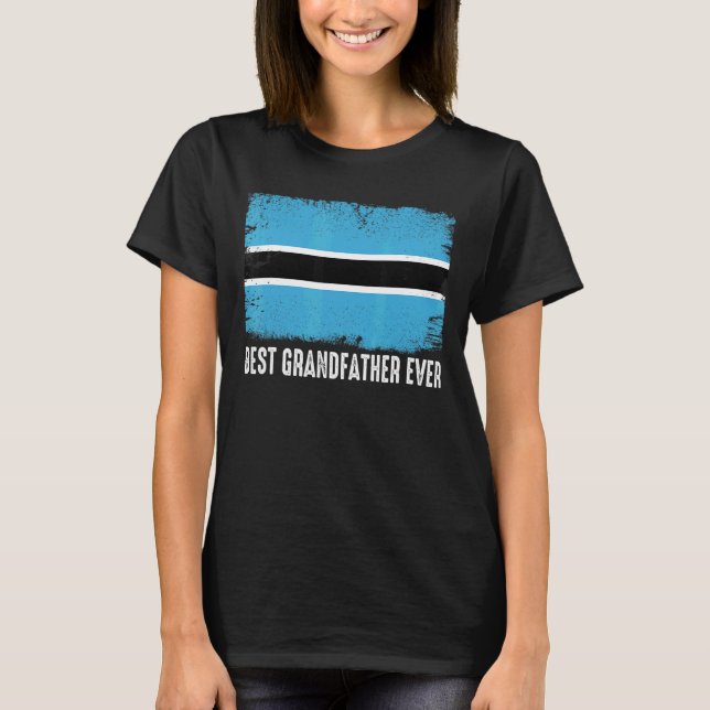 T-shirt Distante Botswana Drapeau meilleur grand-père jama (Devant)