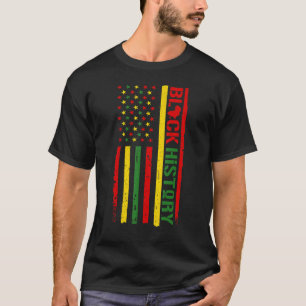 T-shirt Distorsion Américaine Drapeau - L'Histoire Noire E