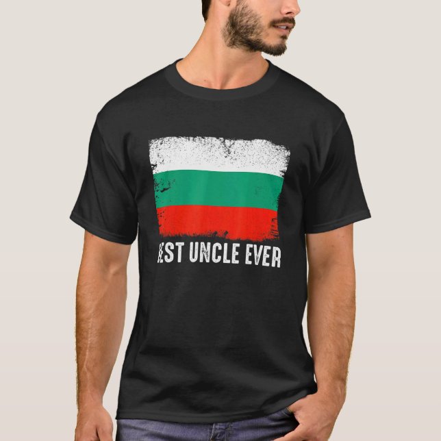 T-shirt Distorsion Bulgarie Drapeau meilleur oncle jamais  (Devant)