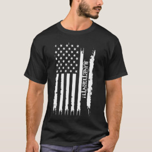 T-shirt Distorsion des Etats-Unis avec le drapeau américai