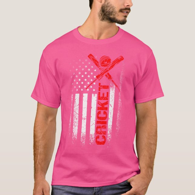 T-shirt Distorsion du cricket drapeau américain (Devant)