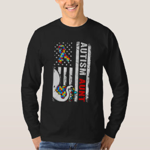 T-shirt Distorsion du drapeau américain Autisme éléphant T
