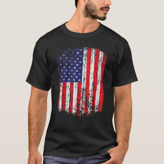 T-shirt Distorsion du drapeau américain patriotique