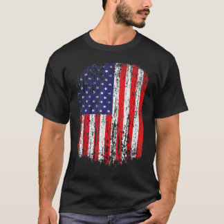 T-shirt Distorsion du drapeau américain patriotique