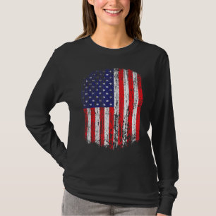 T-shirt Distorsion du drapeau américain patriotique