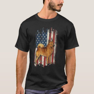 T-shirt Distorsion Finlandaise Spitz Drapeau Américain Pat