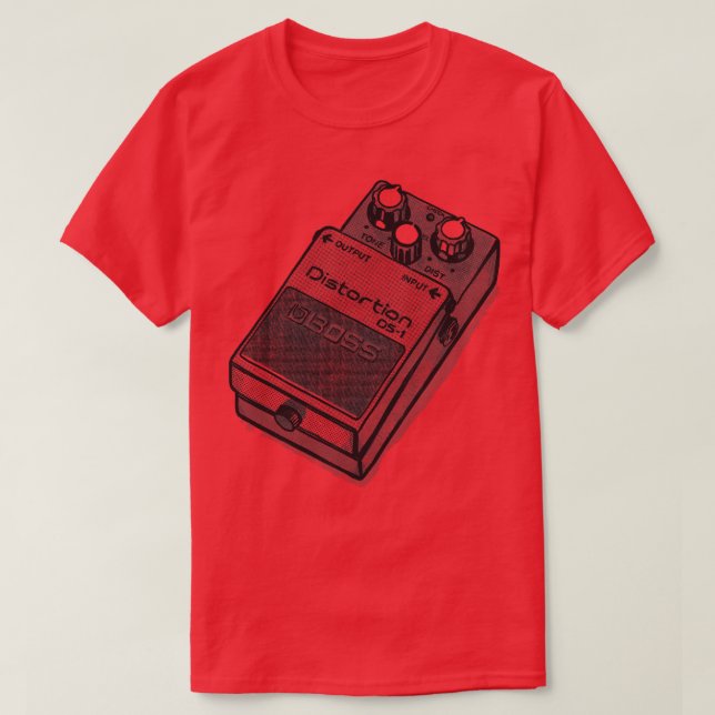 T-shirt Distorsion FX Pedal Conception originale (Design devant)