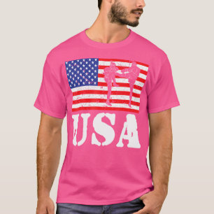 T-shirt Distorsion Muay Thai Usa Drapeau Vintage Mixed mar