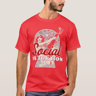T-shirt Distorsion Rétro Distorsion Rock Bands Musique Leg
