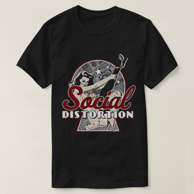 T-shirt distorsion sociale setlist belle fille danse gif (Design devant)