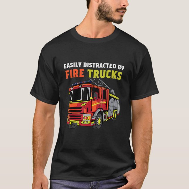 T-shirt Distrait Par Camions Engineman (Devant)