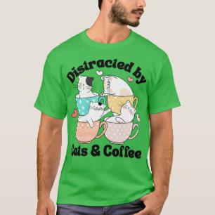 T-shirt Distrait par Cats Café Amoureux des chats Cute Mug