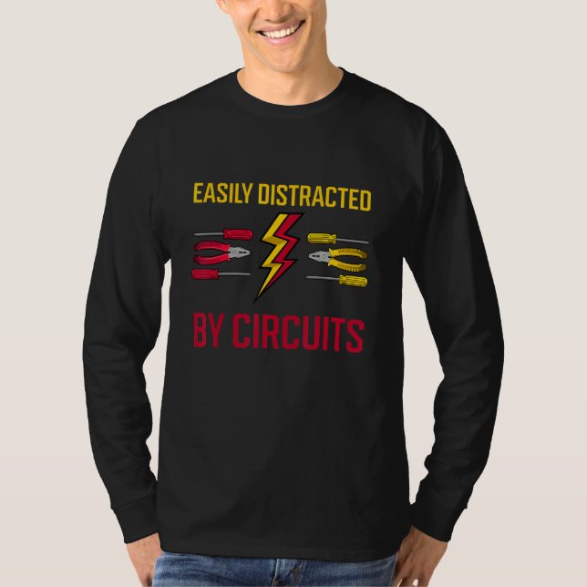 T-shirt Distrait par les circuits artisan électricien iron (Devant)
