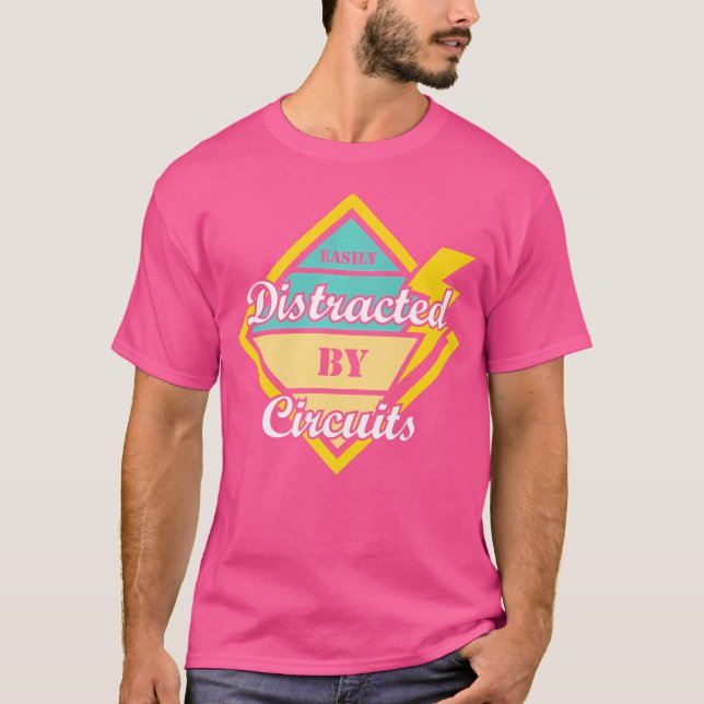 T-shirt Distrait par les circuits Électro Ingénieur de tra (Devant)