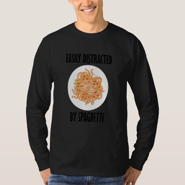 T-shirt Distrait Par Spaghetti Dit Des Nouilles De Pâtes (Devant)