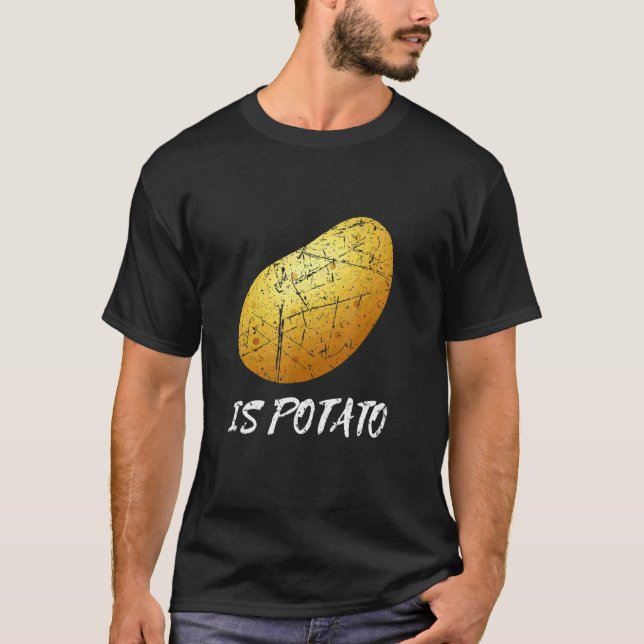 T-shirt Distress Est Pomme De Terre Plaisanterie Pomme De  (Devant)