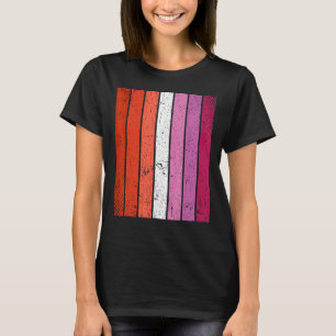 T-shirt Distressé Le Drapeau Pour La Fière Lesbienne Lgbt