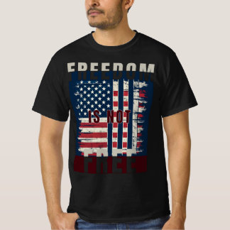 T-shirt Distressed American Flag Freedom Is Not Free