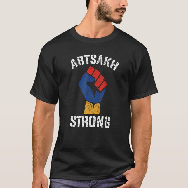 T-shirt Distressed Artsakh Strong Artsakh is Armenia  Arme (Devant)