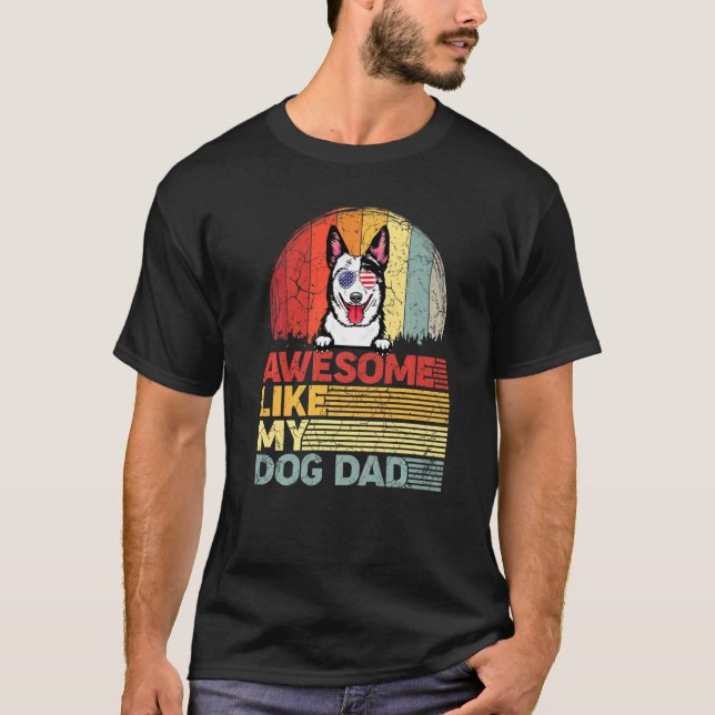 T-shirt Distressed Australian Cattle Awesome Like My Dog D (Devant)