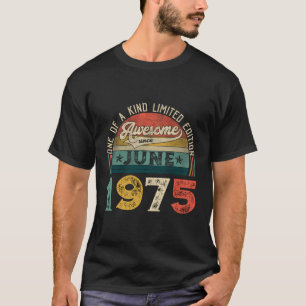 T-shirt Distressed Awesome Depuis Juin 1975 48E