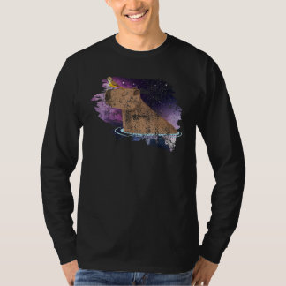 T-shirt Distressed Capybara And Bird Nature Animal Rodent 