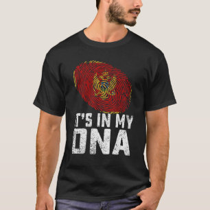 T-shirt Distressed C'est dans mon Adn Monténégro Drapeau H
