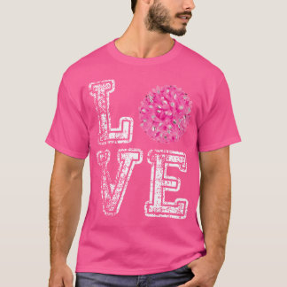 T-shirt Distressed Collegiate J'aime Cheerled Fa