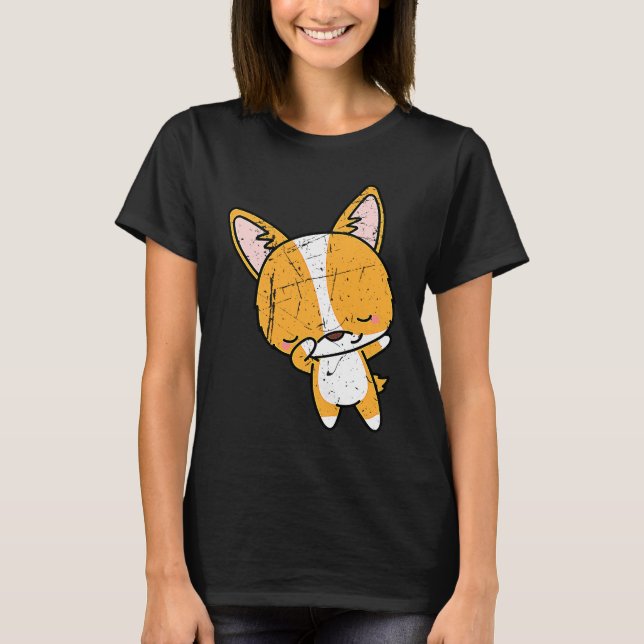 T-shirt Distressed Dabbing Welsh Corgi Dog Breeders Men Wo (Devant)