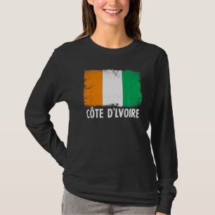 T-shirt Distressed drapeau de la Côte d'Ivoire